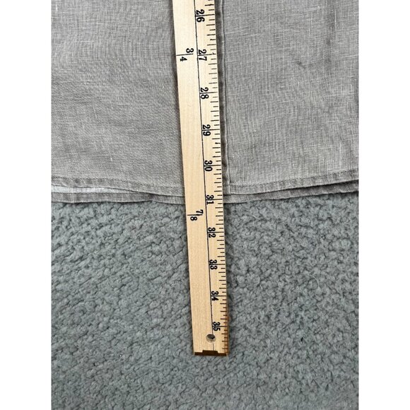 Carbon 2 Cobalt Mens Button Up Linen Shirt XL Gray Short Sleeve Pocket Beach - Picture 4 of 9